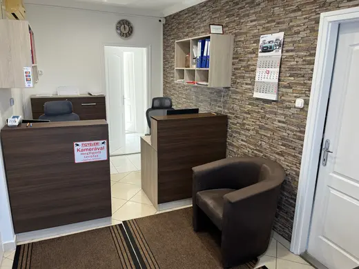 Reception counter at the Debrecen office